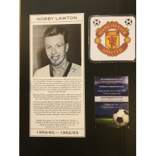Signed picture of Nobby Lawton the MANCHESTER UNITED footballer.
